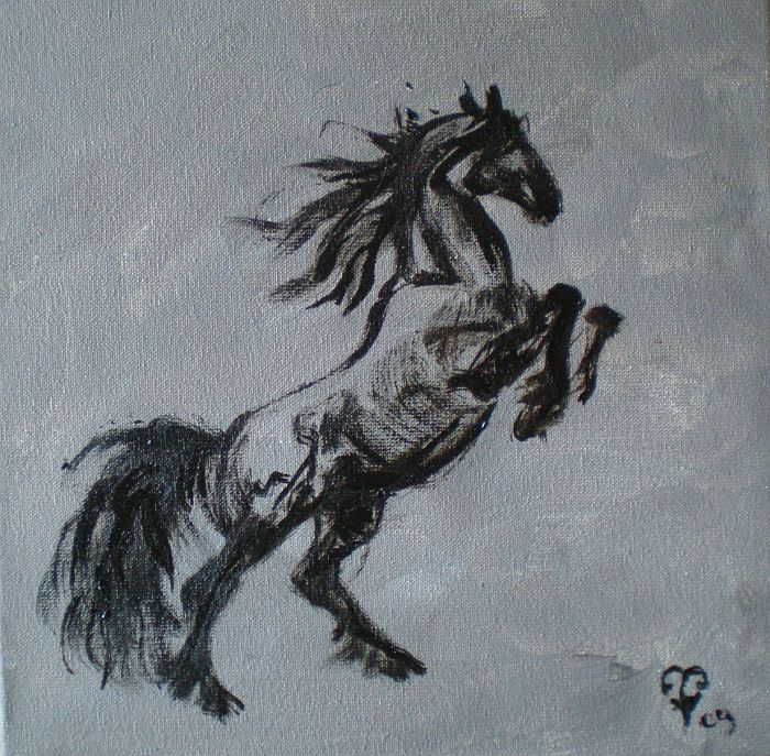 30 october frisian stallion painting 30 october frisian stallion painting
